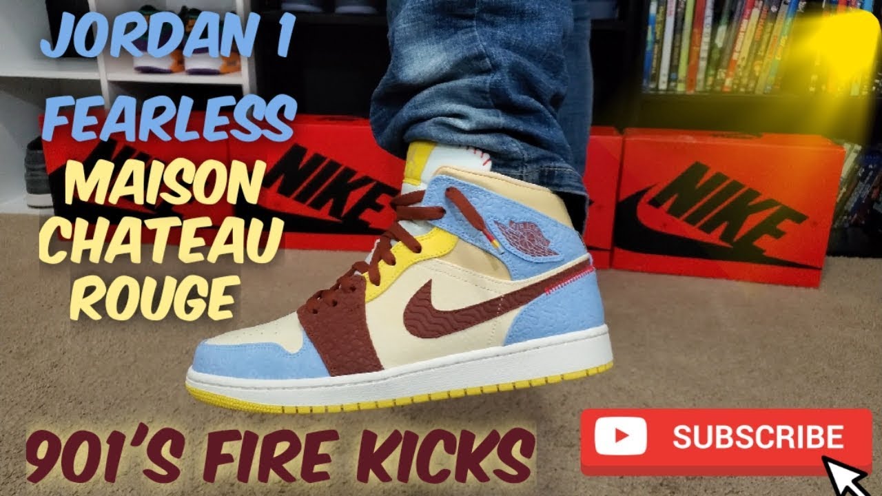 Jordan 1 Fearless Maison Chateau Rouge Review And On Foot Youtube