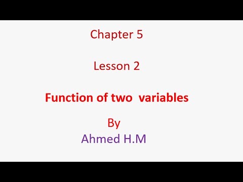 Function two variables part two - YouTube