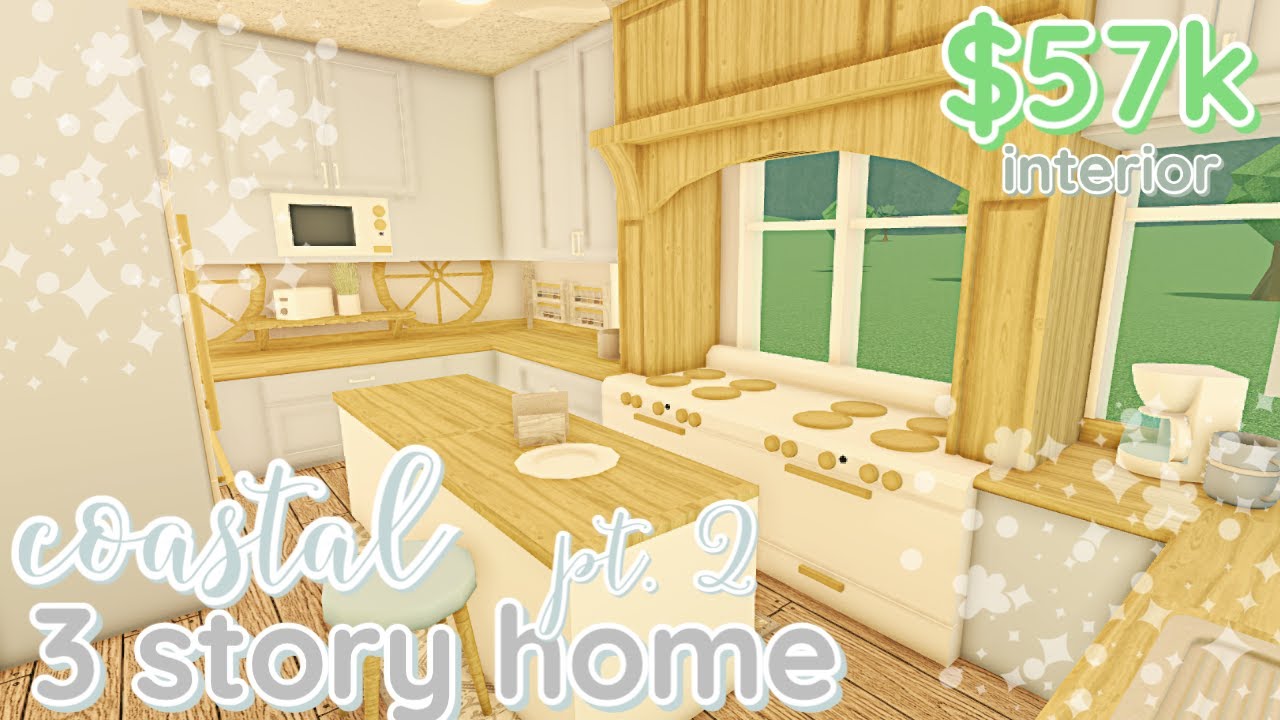 *INTERIOR* Coastal Bloxburg House Build - YouTube