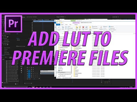 How Add LUTS To Premiere Pro Selection Menu in Adobe Premiere Pro CC