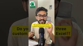 3 Excel Custom Formatting‼️Learn Amazing Excel Tricks and Tips #excel #exceltips #exceltutorial
