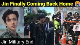 BTS Jin Finally Back Home 😭 | Jin Military End Resimi