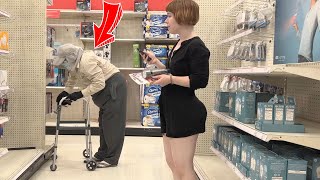 Bad Grandpa Farts On The Women Of Target!! (Hold Your Breath When the Old Man Is Around)
