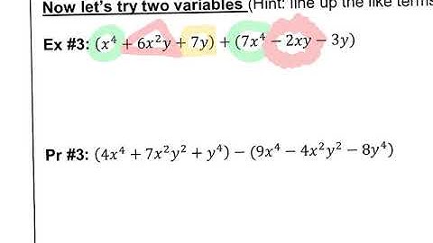 IM2 1.1 Adding and Subtracting Polynomials