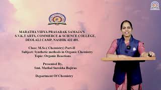 Surekha Muthal | Synthetic Methods in Organic Chemistry | SVKT College, Deolali Camp.