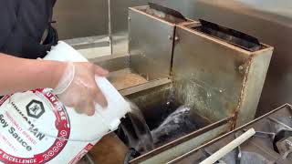 HOW TO CLEAN A COMMERCIAL KITCHEN DEEP FRYER!