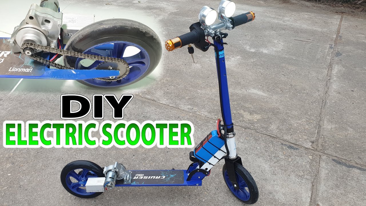 Build A Electric Scooter With Starter Motor Motorcycle and 775 Motor -  YouTube