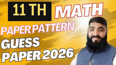 1st Year Maths Guess Paper 2026, 11th Class Math Guess Paper 2026, Maths 