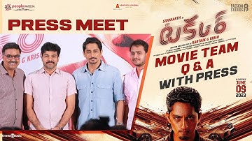 Takkar Movie Team Q & A With Press | Siddharth | Divyansha Kaushik | Karthik G Krish | Lovle Telugu