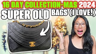 The OLDEST Designer Handbags! Hermes, LV , Chanel, YSL, Dior, Coach +Bally! Collectionmas 2024-Day5