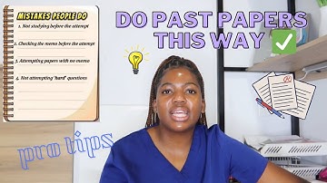 BEST WAY TO DO PAST PAPERS TO SCORE 100% FOR EXAMS! YOU