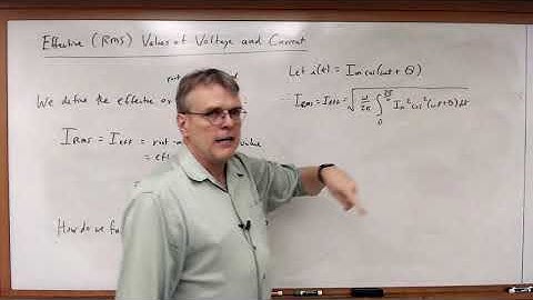 EECE 2112 Module 80:  Effective RMS Values of Voltage and Current
