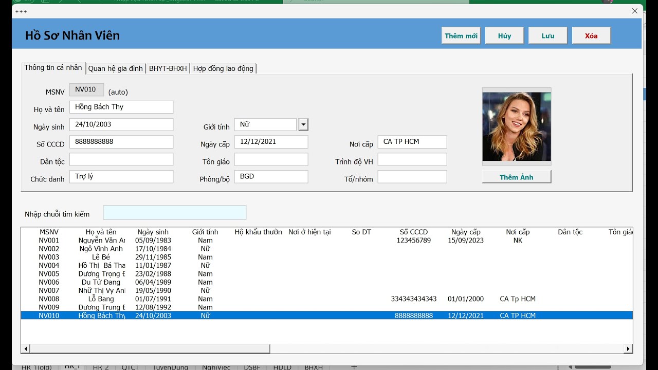 Nhập liệu bằng Userform Excel.