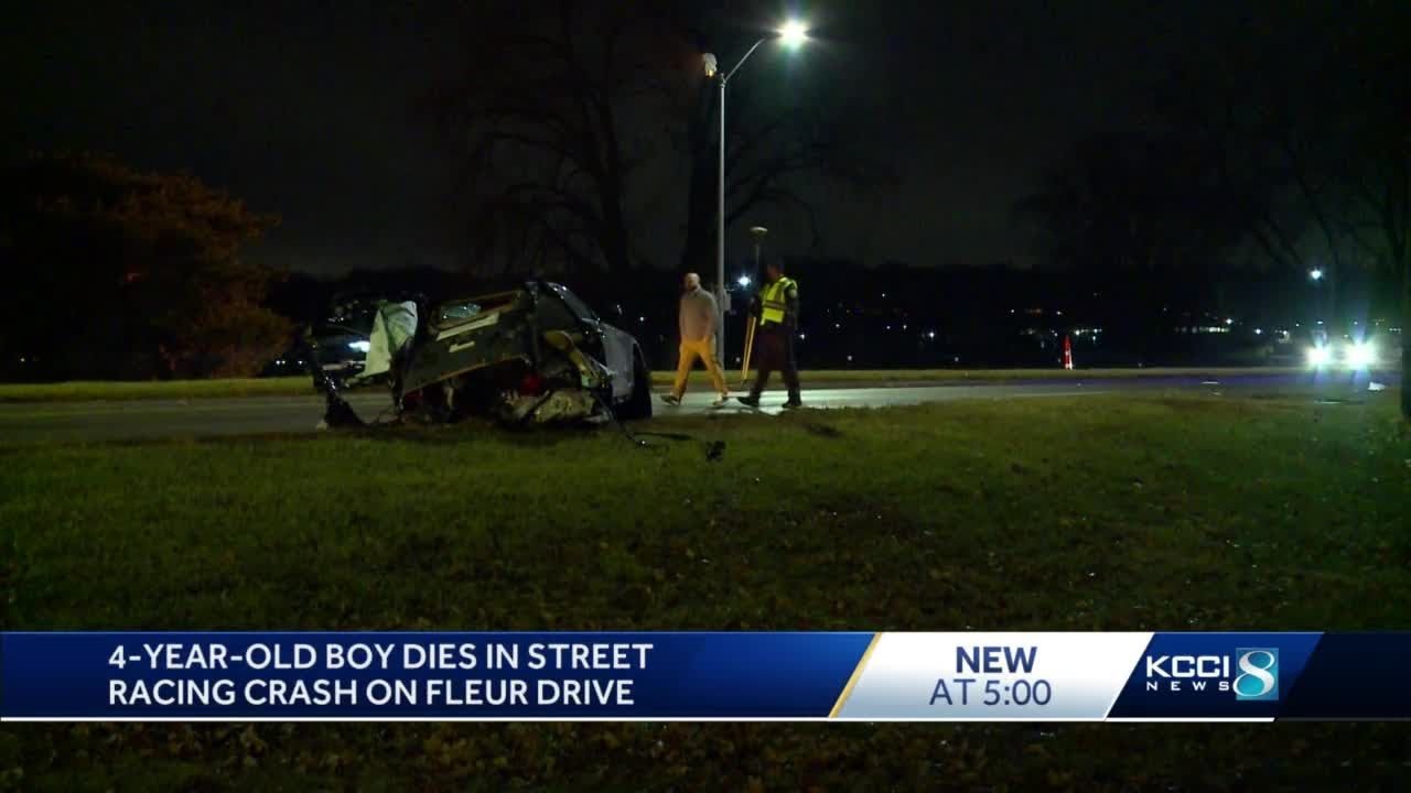 4-year-old dies in street racing crash on Fleur Drive - YouTube