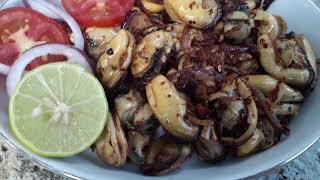 Spicy sea food in Tamil/Mussels recipie/Sri Lankan food