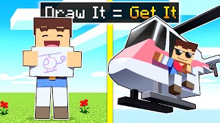 Minecraft But You Can DRAW Custom Items!