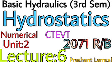 Type:4 Numerical from Unit:2|2071R/B Basic Hydraulics|Hydrostatics|CTEVT|Prashant YT|DiplomaCivil|