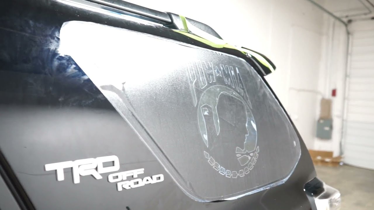 Toyota 4runner P.O.W matte black flag decal  2015 -2021 Models