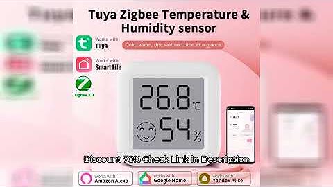 Tuya Zigbee 3.0 Temperature Humidity Sensor APP Remote Control Thermometer via Smart Life For Smart