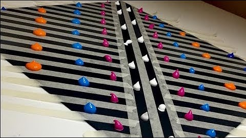 Abstract Painting on Big Black Canvas using Masking Tape | Acrylic Painting for Beginners