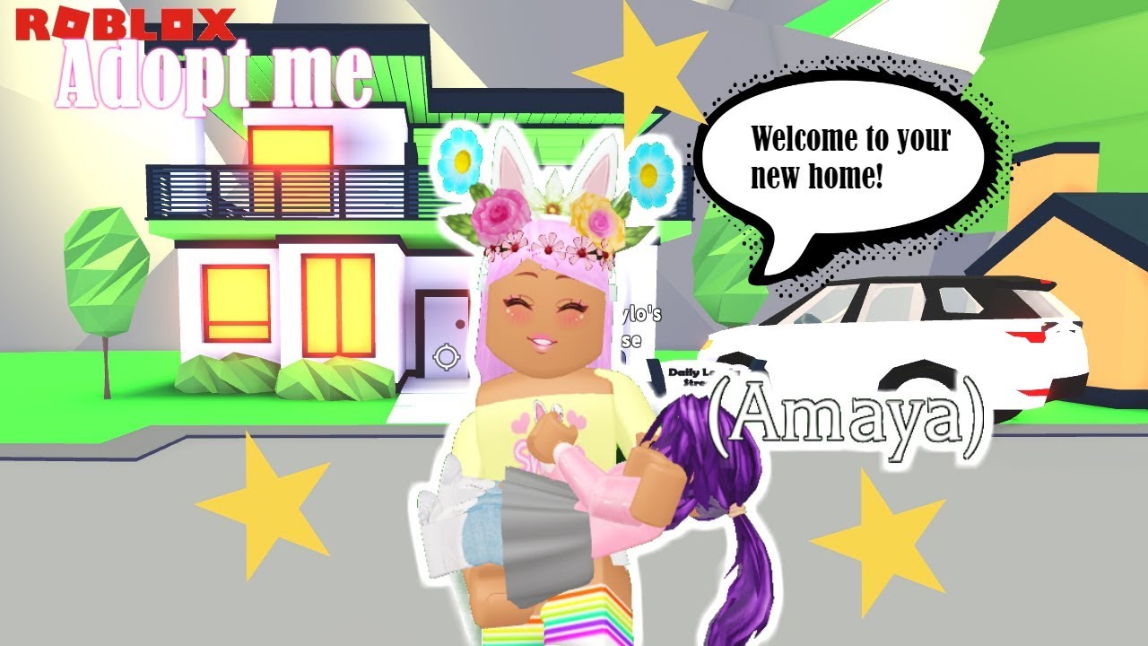 New Celebrity Mansion In Adopt Me Suprising My Daughter With Her New Room Roblox Youtube