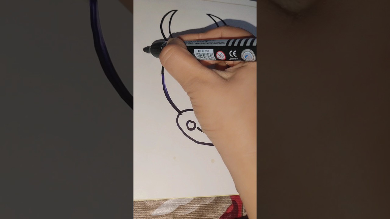 How to Draw cow hand drawing||