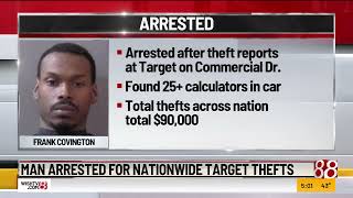 Man arrested for nationwide target thefts