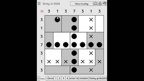 Today grids. solution level 1 7X7 dated 10-29-2023