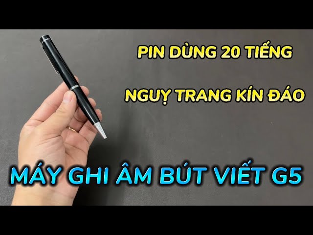 Máy Ghi Âm Ngụy Trang Bút Viết G5 Cắm Thẻ Mẫu Mới 2024 , Bút Ghi Âm Giá Rẻ Dung Lượng Pin 20h