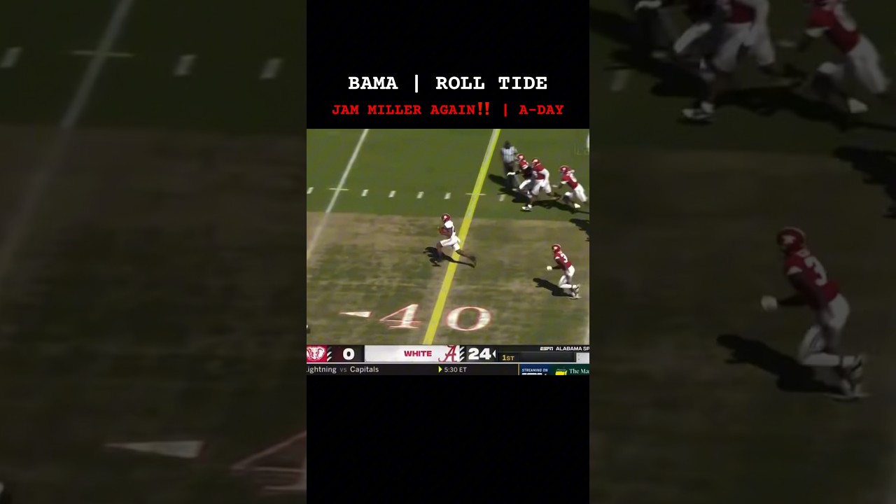 JAM MILLER IS NOT FOR PLAY PLAY‼️ | A-DAY FOOTAGE | WOW‼️ | #rolltide #bama #jammiller