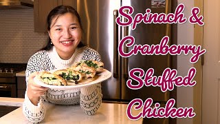 Spinach & Cranberry Stuffed Chicken Breasts | Festive & Flavorful