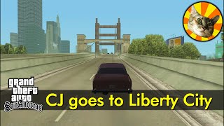 CJ drives to GTA III's Liberty City | GTA: San Andreas | Just Driving #151