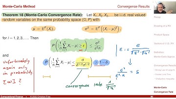 Lecture 2022-1 (07): Numerical Methods: Monte-Carlo Method 2: Convergence Results