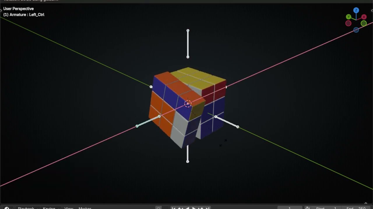 Rubick's Cube Rig || Blender