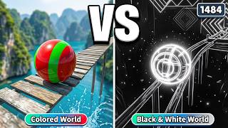 Colored World vs Black & White World! Rollance Balls Race 1484 screenshot 1