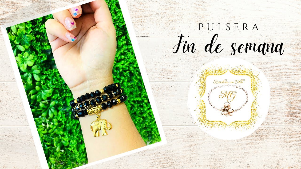 PULSERA FIN DE SEMANA | Pulsera con CRISTALES y CHAPA