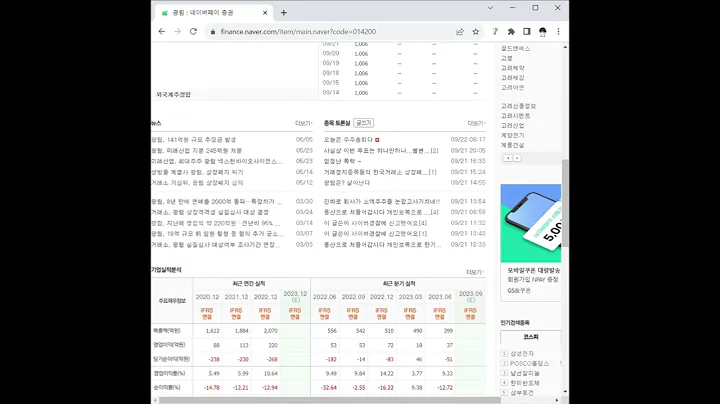014200광림 주가 전망 및 차트 분석