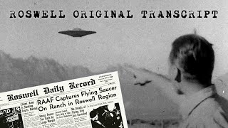 ORIGINAL TRANSCRIPT | Roswell Daily Record July 8, 1947 | First Article Of The Flying Saucer Crash