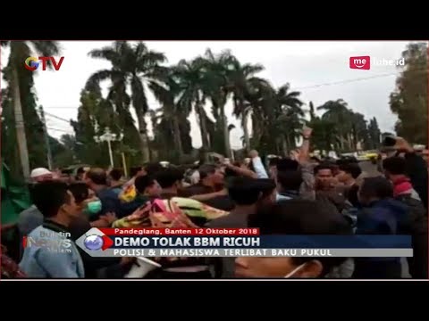 ricuh-demo-tolak-kenaikan-bbm-di-pandeglang,-polisi-dan-mahasiswa-adu-jotos---bim-12/10