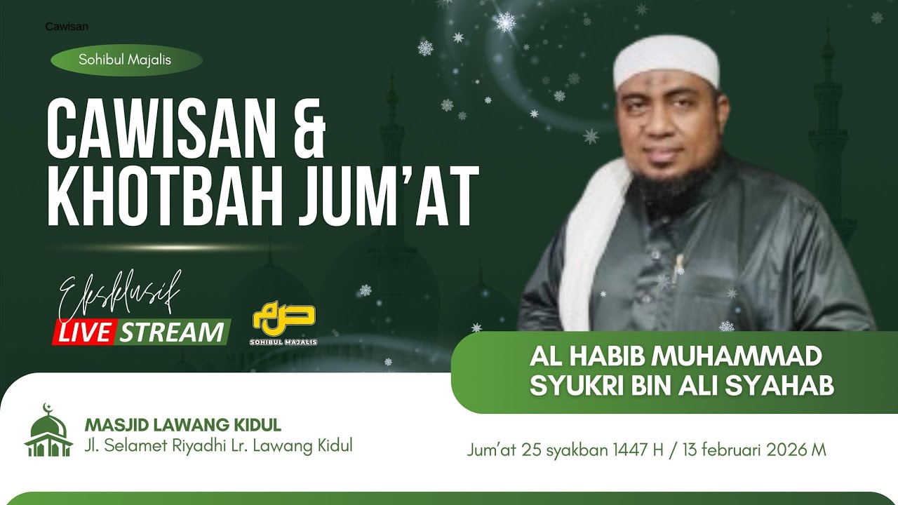 🔴 LIVE MAJELIS CAWISAN SEBELUM KHOTBAH JUM'AT DIMASJID LAWANG KIDUL