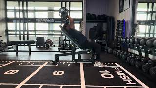 Skull Crushers- 30° Incline - EZ bar