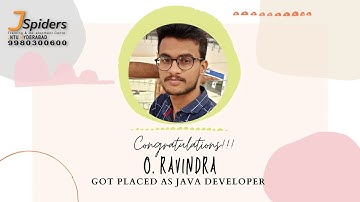 CONGRATULATIONS O.RAVINDRA PLACED AS JAVA DEVELOPER