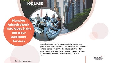 Part 2 of our Walkthrough Demo of our Planview Adaptivework PMO Quickstart Package