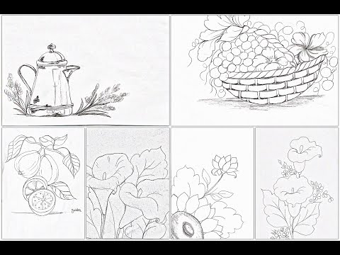 Apostila +100 Riscos para Pintura em Tecido - Rosas e Flores para pintar em PDF