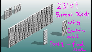 23107 - Breeze Block Wall using Curtain Wall in Revit