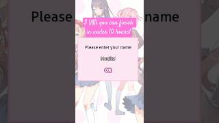 3 Visual Novels You Can Finish in Under 10 Hours