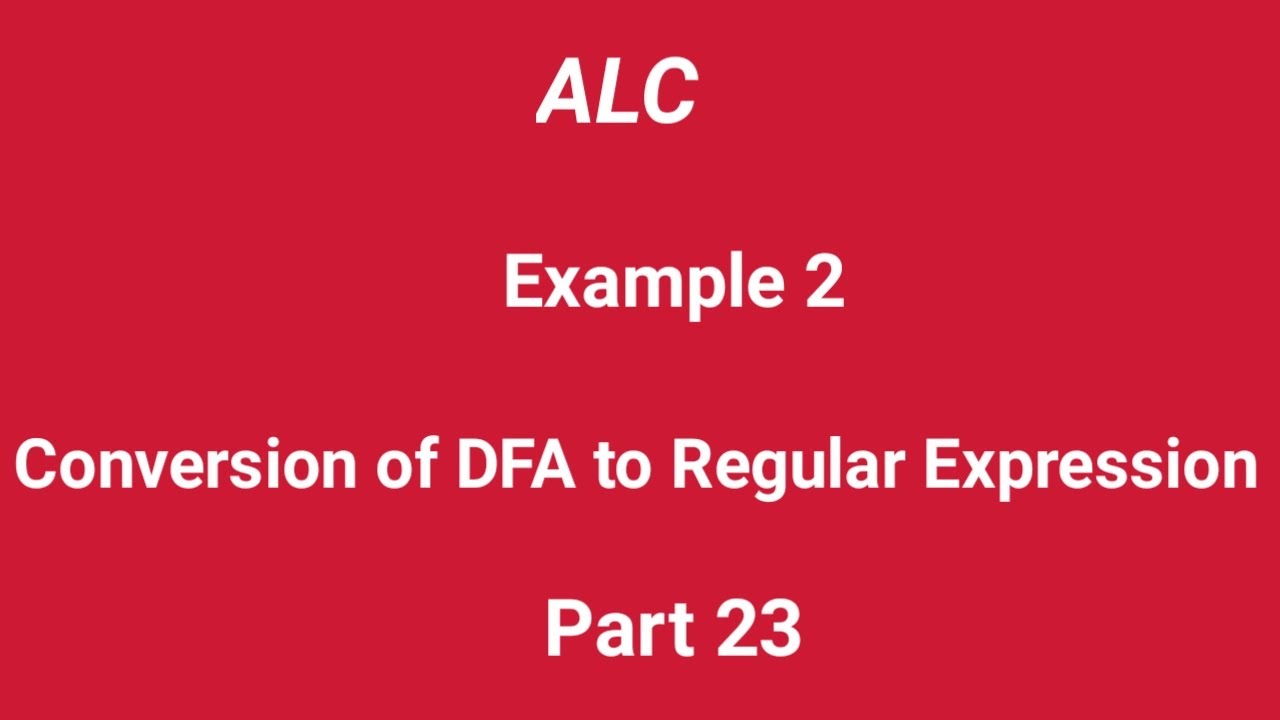 Conversion of DFA to Regular Expression in tamil - YouTube