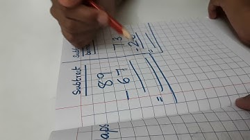 Touch math subtraction double digit with borrowing step 1 for kids with autism.