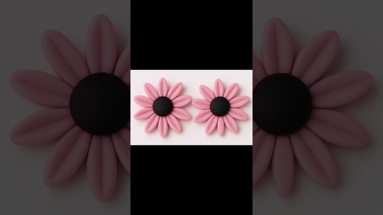 Flower Earrings DIY | SHILPEY Air Dry Polymer Clay Tutorial | Trending 2025 #Shorts #fashiontrends