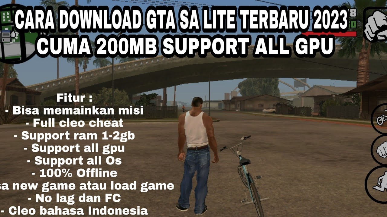 CARA DOWNLOAD GTA SA LITE ORIGINAL ANDROID 2023 CUMAN 200MB!